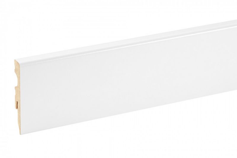 Listwa przypodłogowa kwadratowa Cezar Biały RAL9003 okleina półmat 2000x60x11mm MDF 1 szt.
