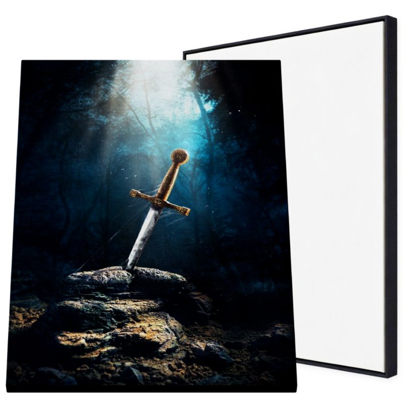Obraz podświetlany LED LED'S Design Excalibur ramka czarna CANVAS SLIM 40x3O + zasilacz 1 szt.
