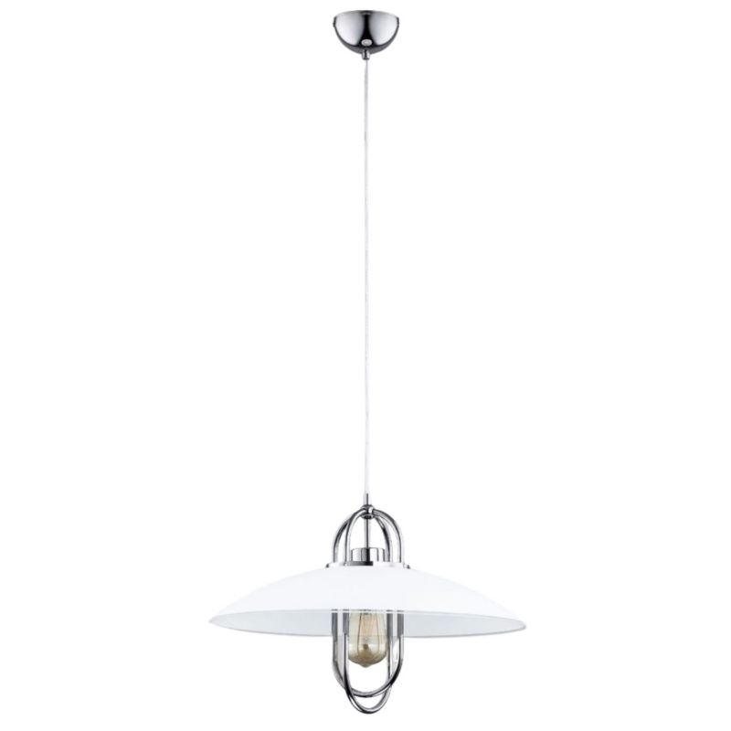 Lampa wisząca Alfa Salix chromowana-biała 1xE27x60W wym:90x30x30cm IP20 -1 szt.