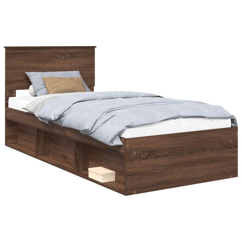 Łóżko Drewniane WaszeMeble 90x200 cm Brązowe WM-3410651 1 szt.
