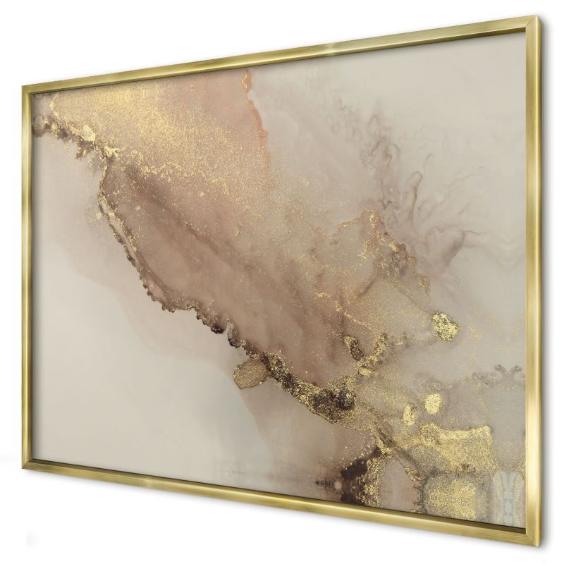 Magnetyczna tablica ozdobna Wallfluent 100x70 Elegancki błysk w złotej ramie 1szt