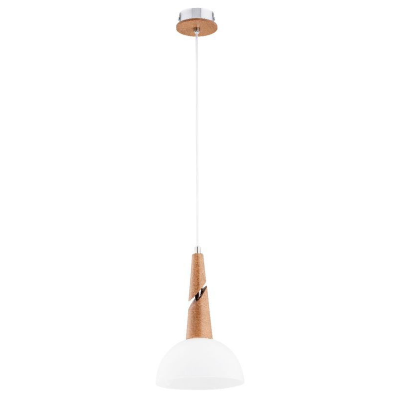 Lampa wisząca klasyczny szklany klosz Alfa ATOL biała 1xE27x15W IP20 wym:80x19x19cm - 1 szt.
