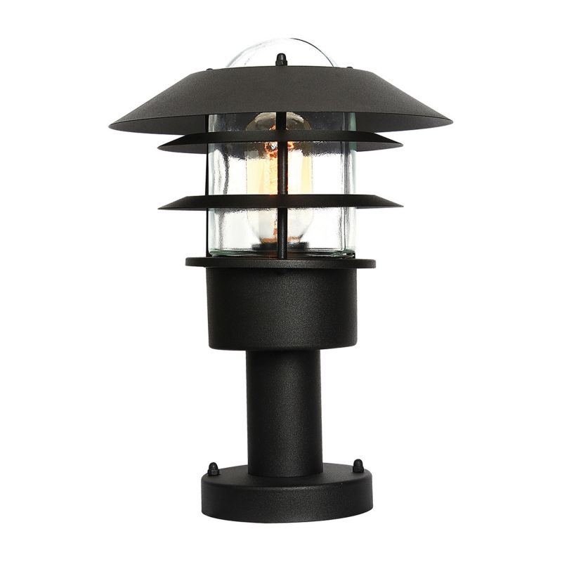 Lampa ogrodowa stojąca Elstead Helsingor czarna 1 x E27 x 60W IP44 wym: 30,5 x 21,8 x 21,8 cm - 1 szt.