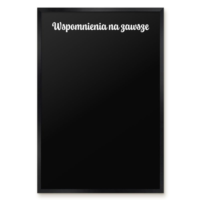 Tablica Do Magnesów Tulup 40x60 cm Wspomnienia na zawsze 6 - Czarna rama Do salonu, sypialni 1 szt.