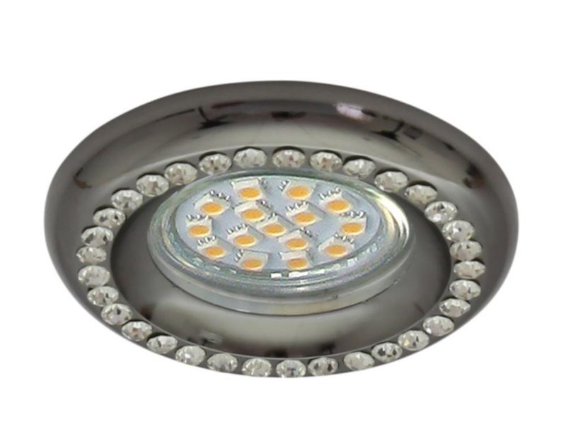 Oprawa wpuszczana kryształki ozdobne Candellux SOC-03 czarna 1xGU10x50W IP20 wym:2,9x9x9cm - 1 szt.