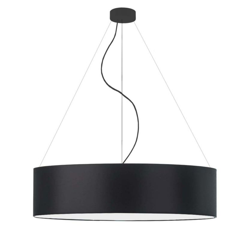 Lampa sufitowa Volta Light Factory żyrandol lampa wisząca z abażurem walec Czarny 80 cm BLUES 1szt.