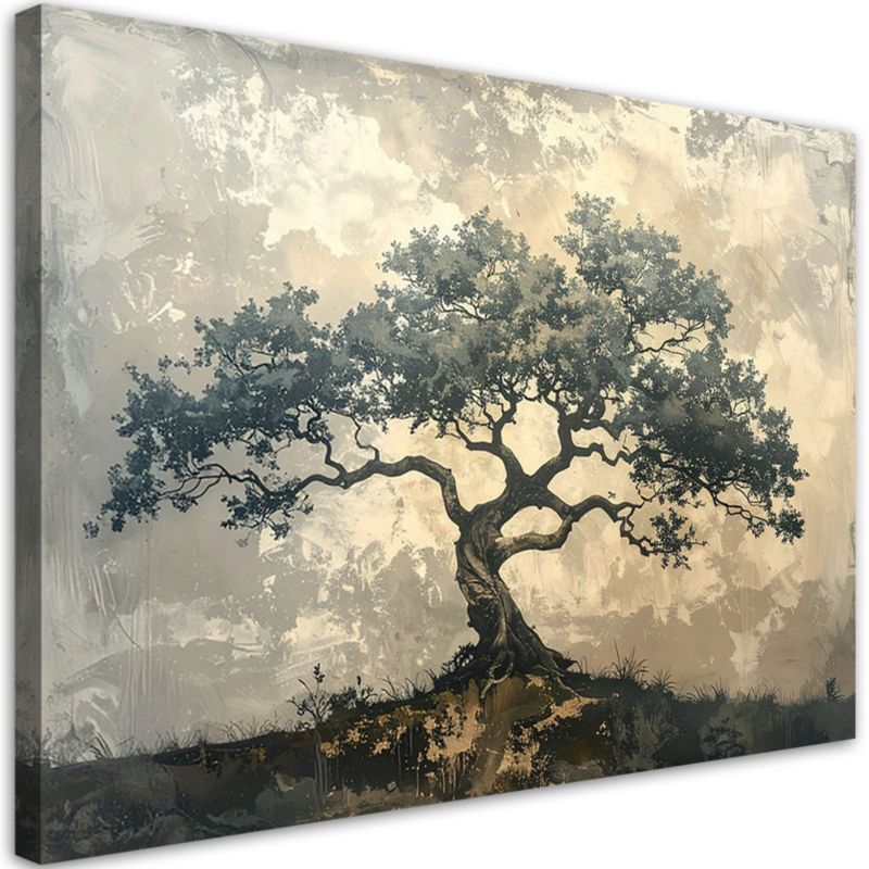 Obraz do salonu sypialni kuchni biura loftu Feeby Drzewo grunge natura 60x40cm 1szt