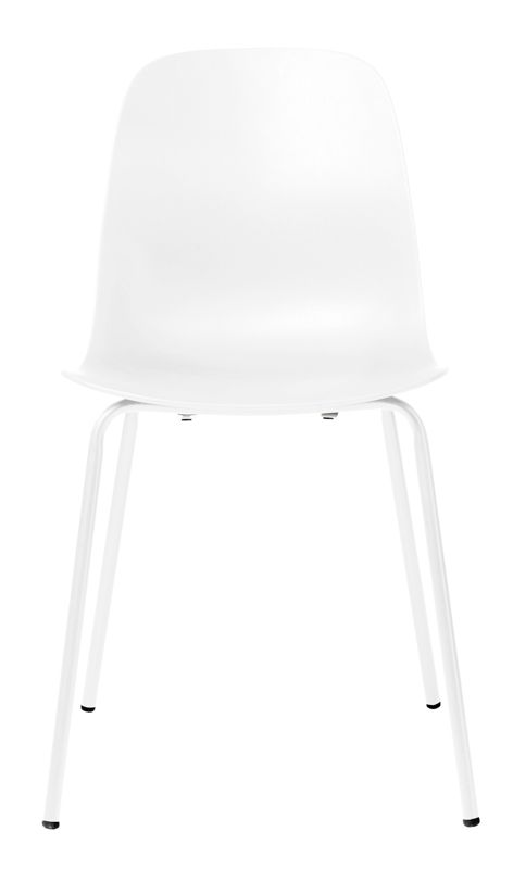 Krzesło do jadalni Whitby UNIQUE FURNITURE nowoczesne białe na metalowych nogach z tworzywa 1 szt.