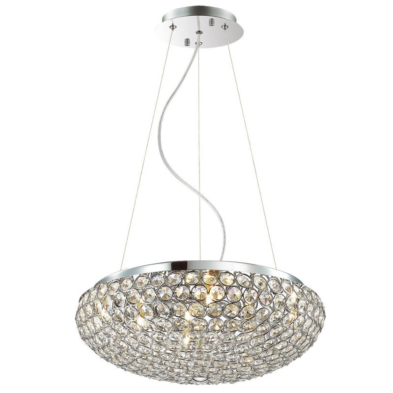 Lampa wisząca kryształy Italux Santo chromowana 7xG9x40W IP20 wym:120x50x50cm - 1 szt.