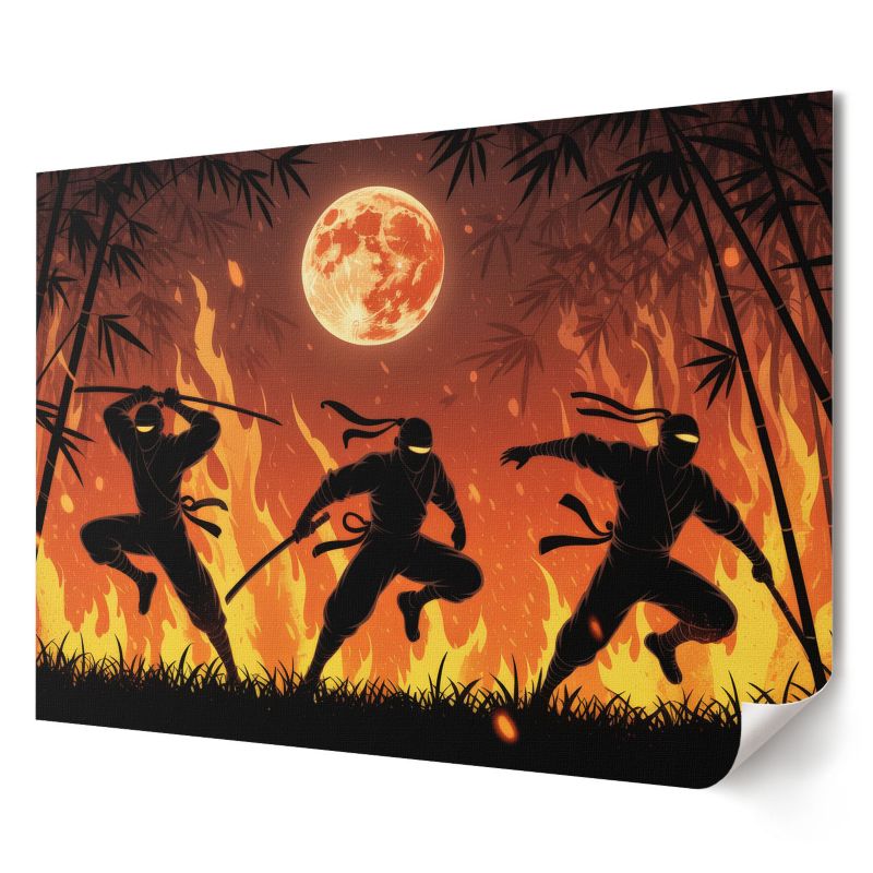 Plakat na ścianę Wallfluent Format A1 Nocni ninja Kolektyw Human Signal 1 szt.