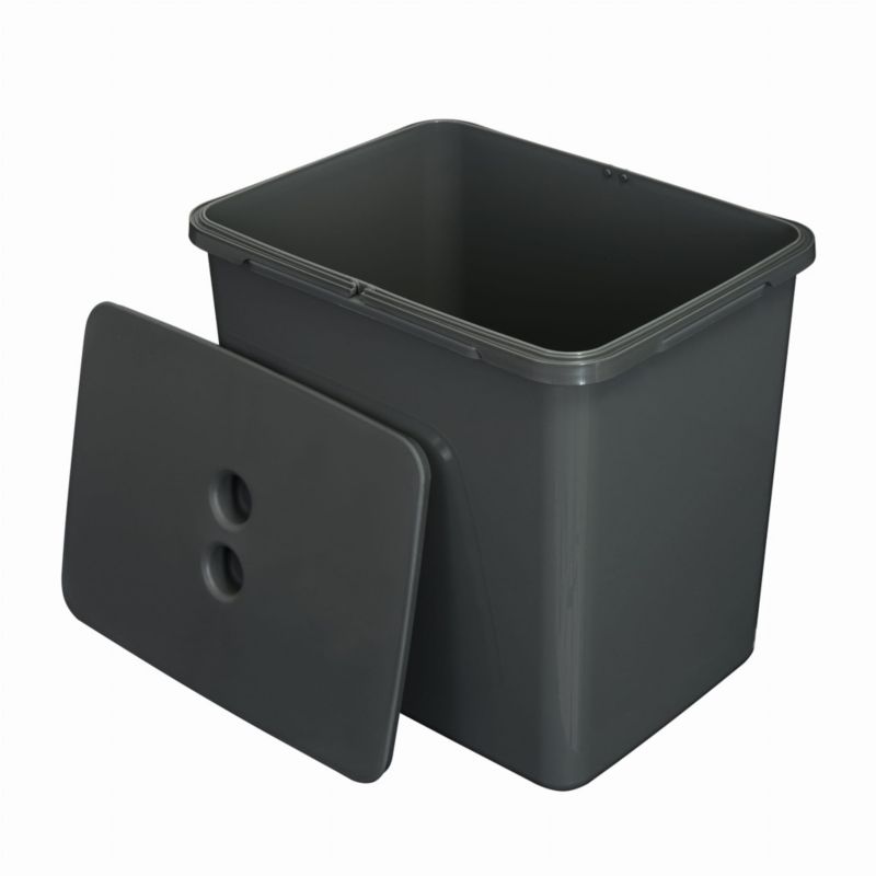 Kosz na śmieci z pokrywą FLEXI / SQUARE ECO 16 l - wysokość 30 cm 1 kpl.