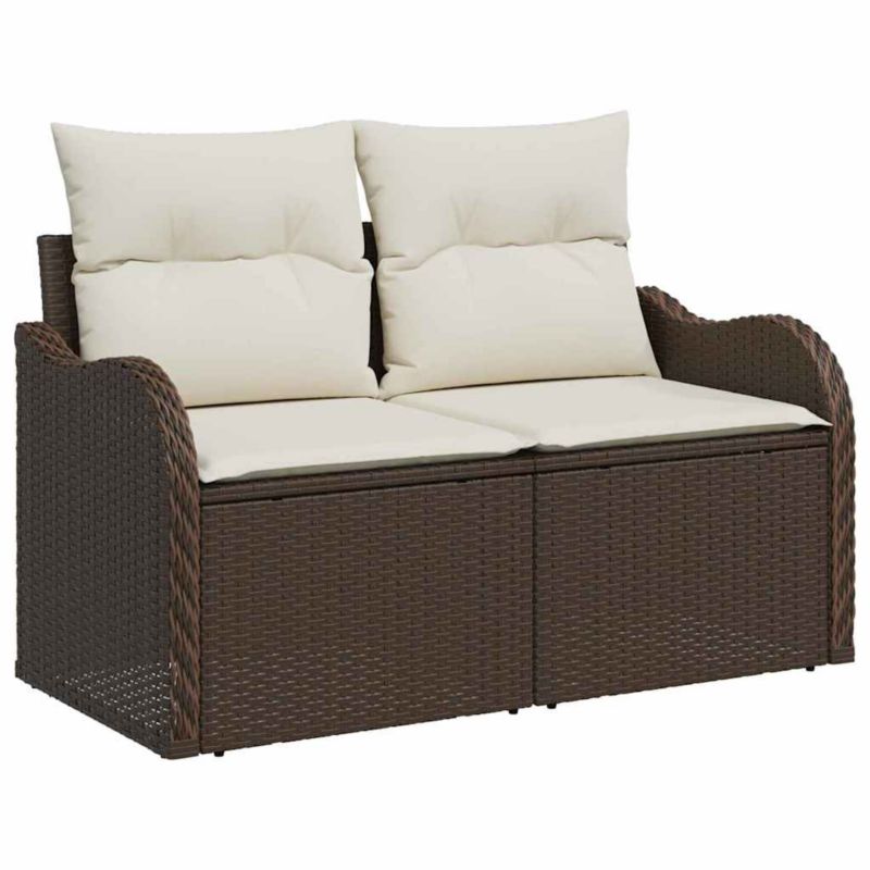 Sofa ogrodowa WaszeMeble z technorattanu brązowa z poduszkami WM-42006713 1 szt.