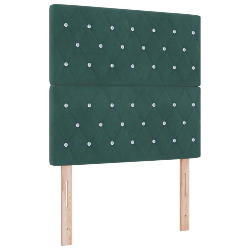 Łóżko z materacem WaszeMeble 120x200 cm Ciemna zieleń aksamit WM-3339755 1 szt.