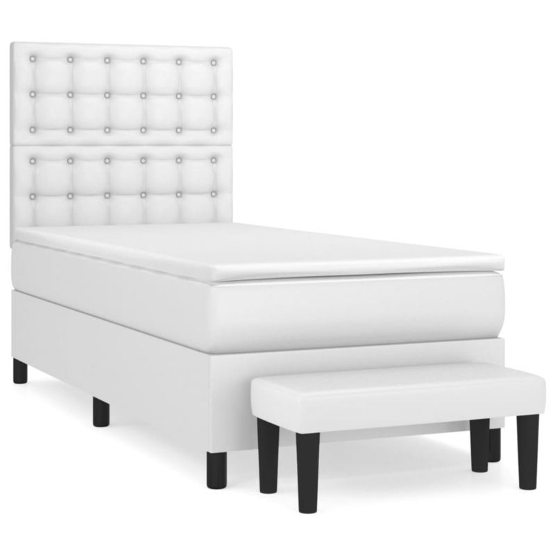 Łóżko kontynentalne WaszeMeble 100x200 cm białe WM-3137648 1 szt.