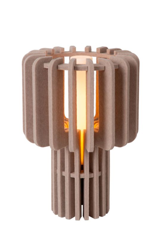 Lampa stołowa Lucide ROLLO taupe 1xE27x40W IP20 wym:35x24x24cm - 1 szt.