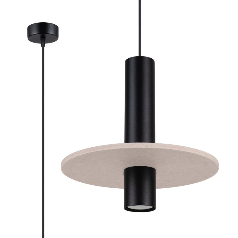 Lampa sufitowa Pure Lume SCUTUM beżowo-czarna 1xGU10x10W IP20 wym:126x30x30cm - 1 szt.