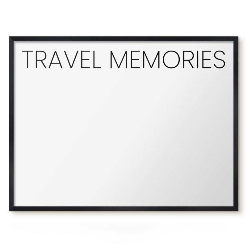 Tablica Magnetyczna Na Magnesy Tulup 80x60 cm Travel memories 3 - Czarna rama Do salonu, sypialni 1 szt.