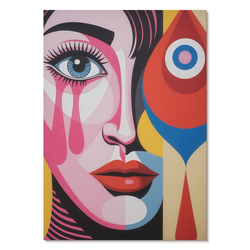 Plakat na Ścianę Tulup 29,7x42 cm (A3) Kolorowa twarz Do salonu, sypialni, biura 1 szt.