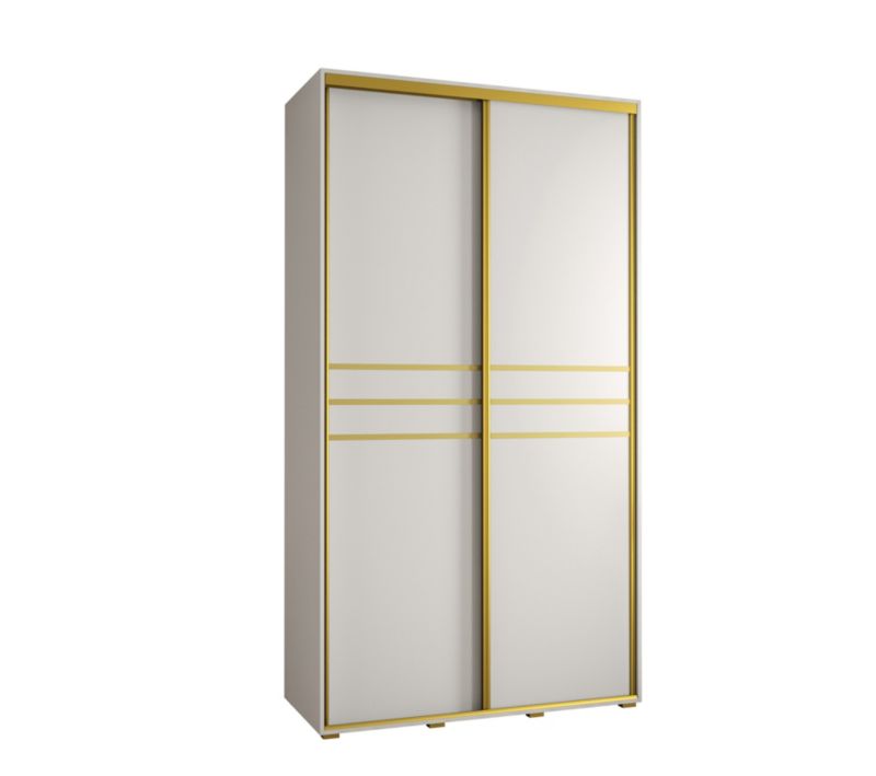 Szafa przesuwna Abiks DAVOS 10 wysoka szer.130cm biały/biały/złoty 1szt.
