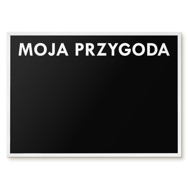 Tablica Magnetyczna Do Notatek Tulup 70x50 cm Moja przygoda 7 - Biała rama Do salonu, sypialni 1 szt.
