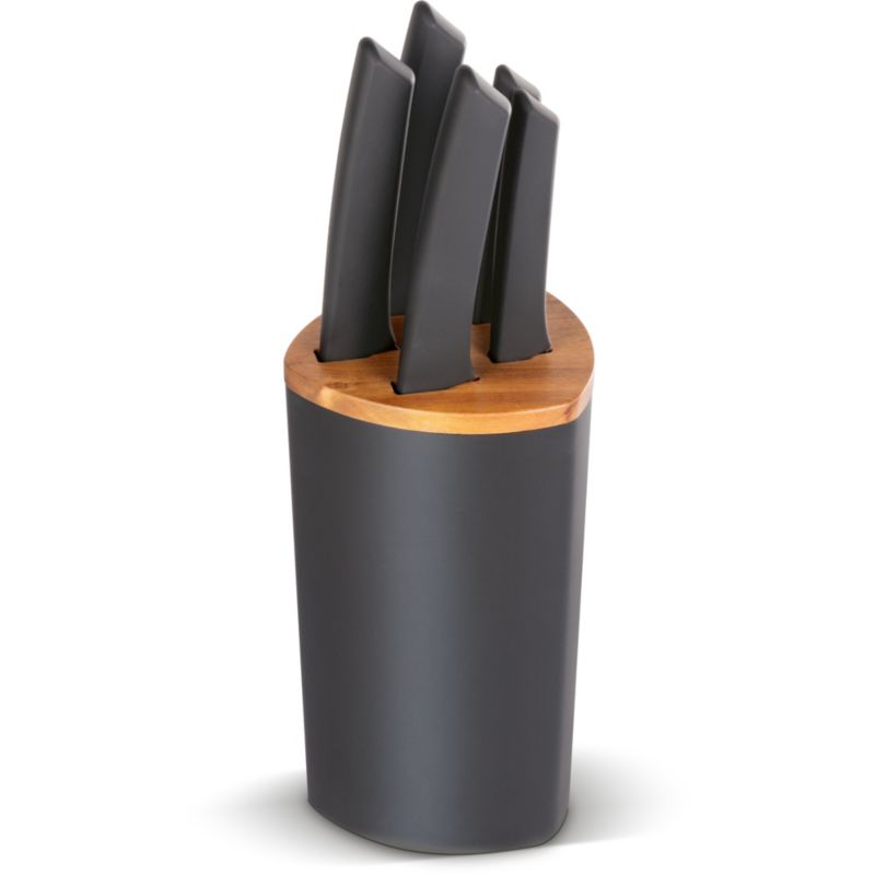 Blok Na Noże Lamart LT2150 Stojak + 5 Noży Czarny 14cm 1szt
