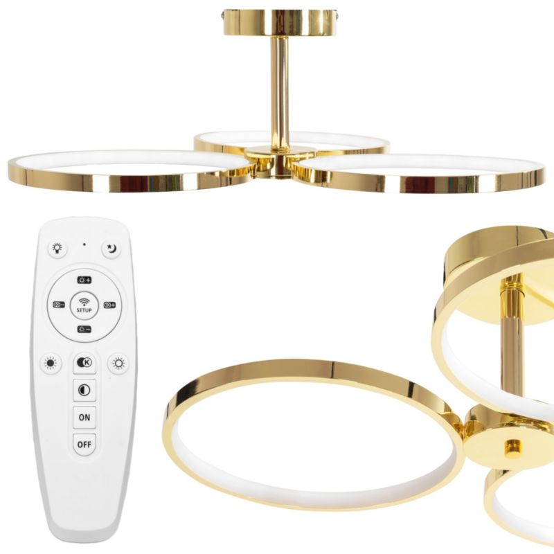 Lampa Sufitowa Wisząca Toolight App993-C Złoty