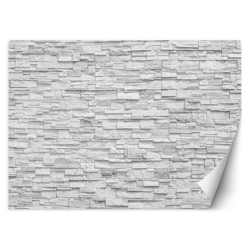 Fototapeta Feeby Mur z białych kamieni 200x140 1 szt
