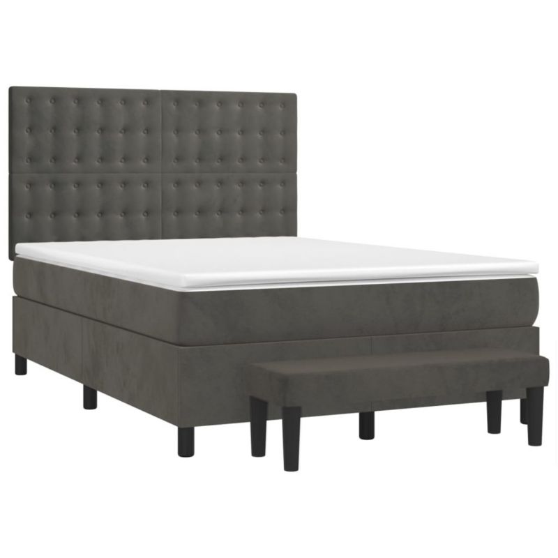 Łóżko kontynentalne WaszeMeble 140x190 cm ciemnoszara WM-3138080 1 szt.
