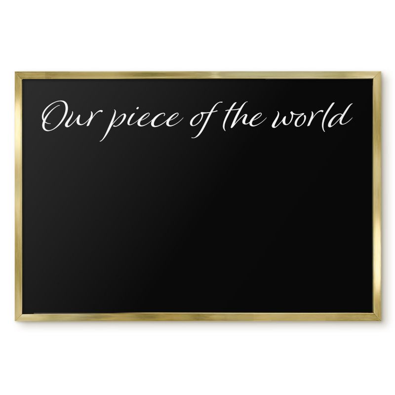 Tablica Magnetyczna W Ramie Tulup 60x40 cm Our piece of the world 9 - Złota rama Do salonu, sypialni 1 szt.
