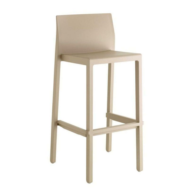 Hoker Kate SCAB DESIGN beżowy nowoczesny z oparciem 65 cm do kuchni i ogrodu 1 szt.