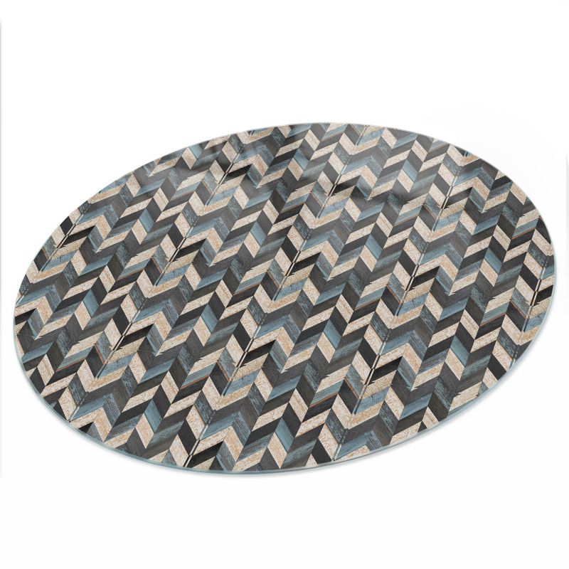 Blat Szklany ArtPrintCave fi100 cm Chevron w deseniu - z Nadrukiem 1 szt.