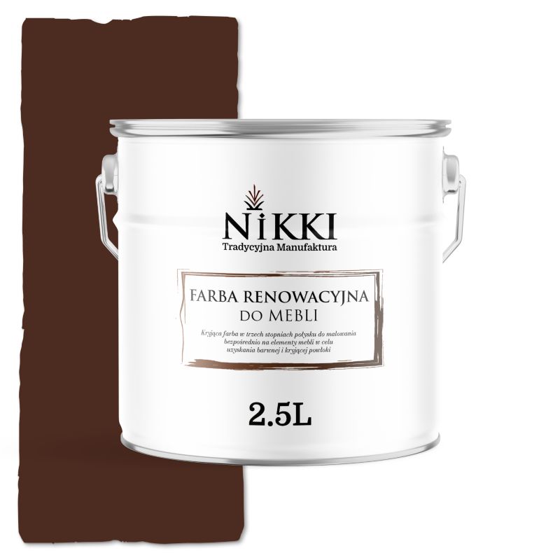 Farba do Mebli Kuchennych Renowacyjna NIKKI Brązowy ciepły RAL8016 Mat 2.5L