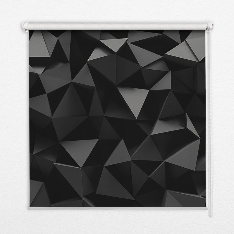 Roleta Dekoracyjna Tulup 120x140 cm Czarne Origami Montaż do ściany/sufitu 1 szt.