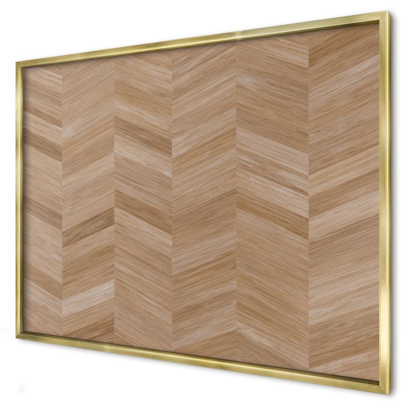 Tablica magnetyczna ozdobna Wallfluent 100x70 Jodełka drewna w złotej ramie 1szt