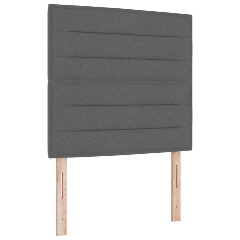 Łóżko z materacem WaszeMeble 80x200 cm Ciemno szary tkanina z LED WM-3342747 1 szt.