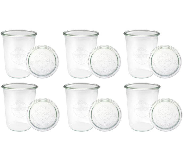 Słoiki MODO24 Weck 850 ml fi 100 mold szklane wieka 6 kpl.