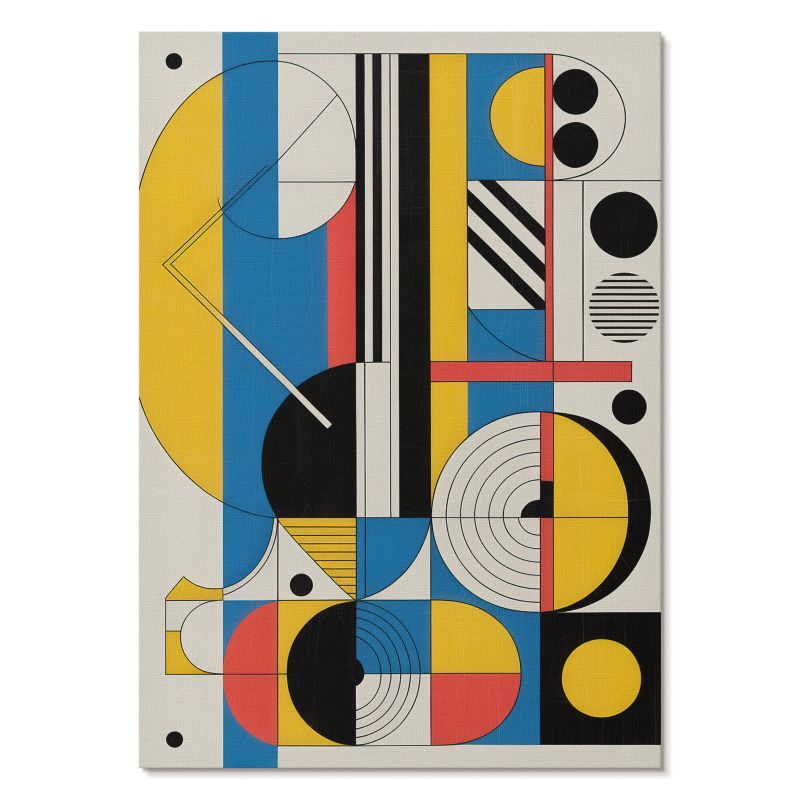 Nowoczesny Plakat na Płótnie Tulup 59,4,x84 cm (A1) Kolorowa geometria Do salonu, biura, przedpokoju 1 szt.