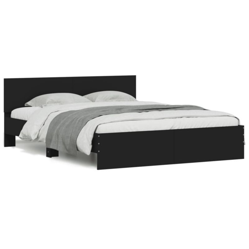 Łóżko drewniane WaszeMeble 140x190 cm czarna WM-3207498 1 szt.