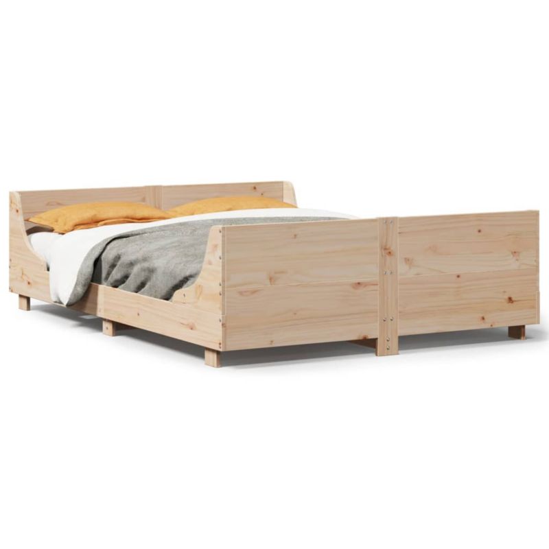 Łóżko drewniane WaszeMeble 150x200 cm brązowe WM-3302279 1 szt.