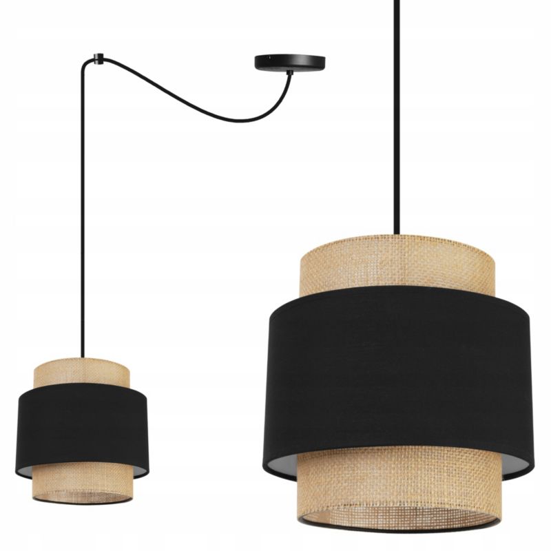 Lampa sufitowa wisząca Light Home Boho Spider 1x E27 60W juta czarny 1szt.