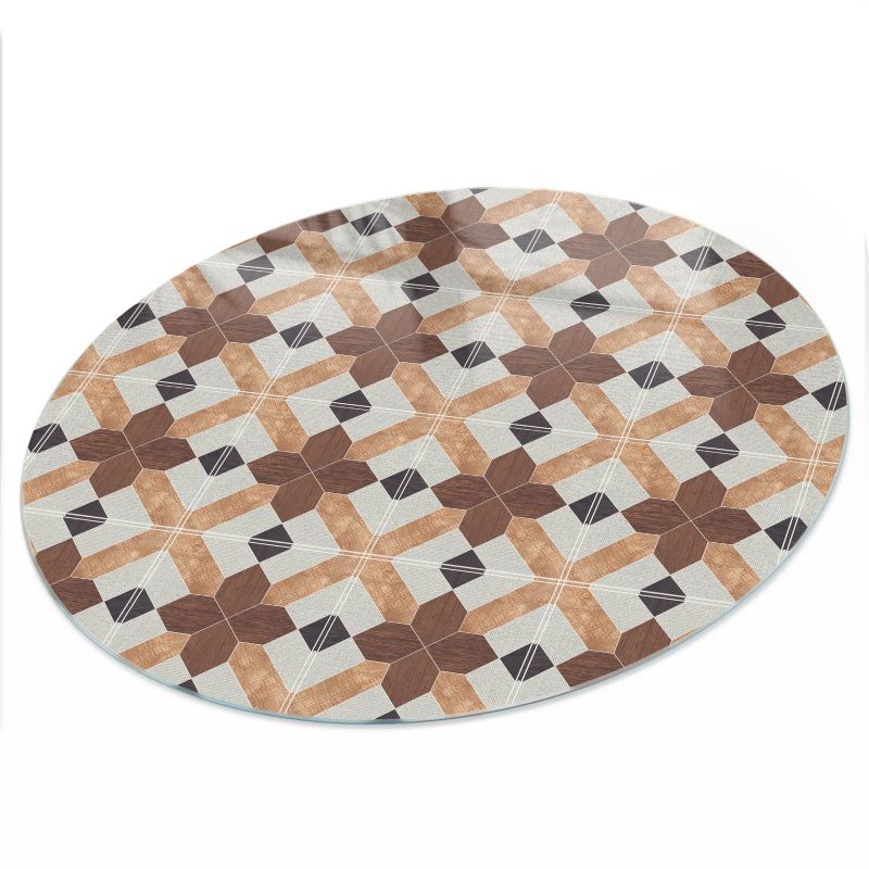 Blat Do Stołu ArtPrintCave fi100 cm Wzór geometryczny - Blat Szklany Okrągły 1 szt.