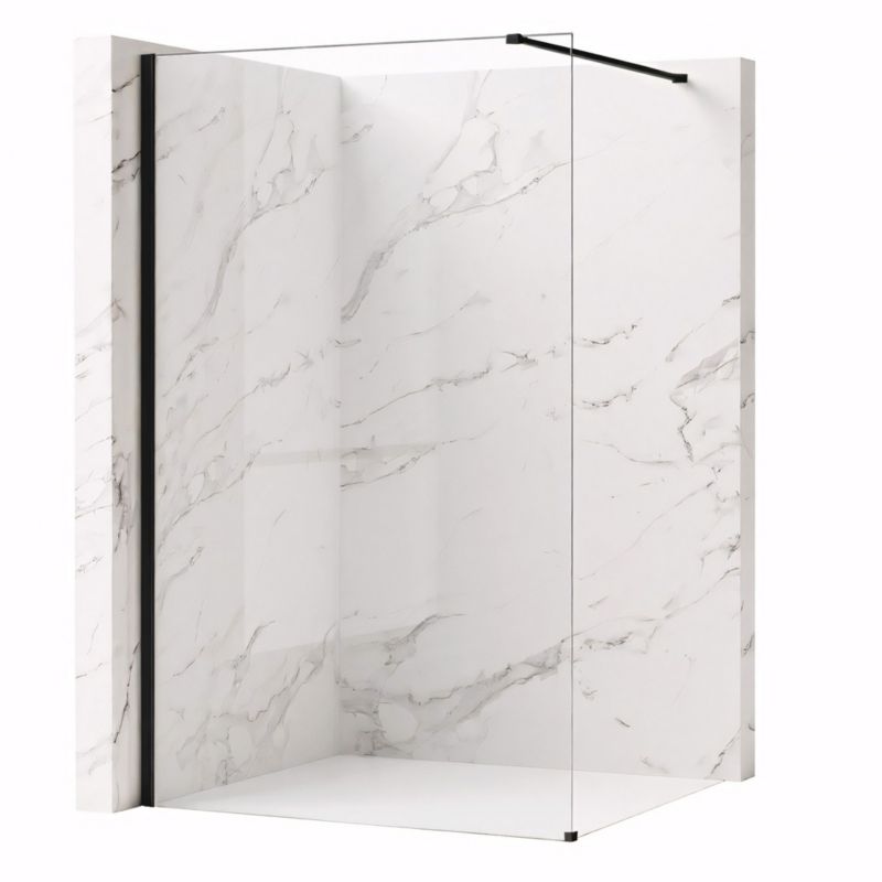 Ścianka Prysznicowa Rea Flexi Transparent 120 Czarny 120x195cm 1szt