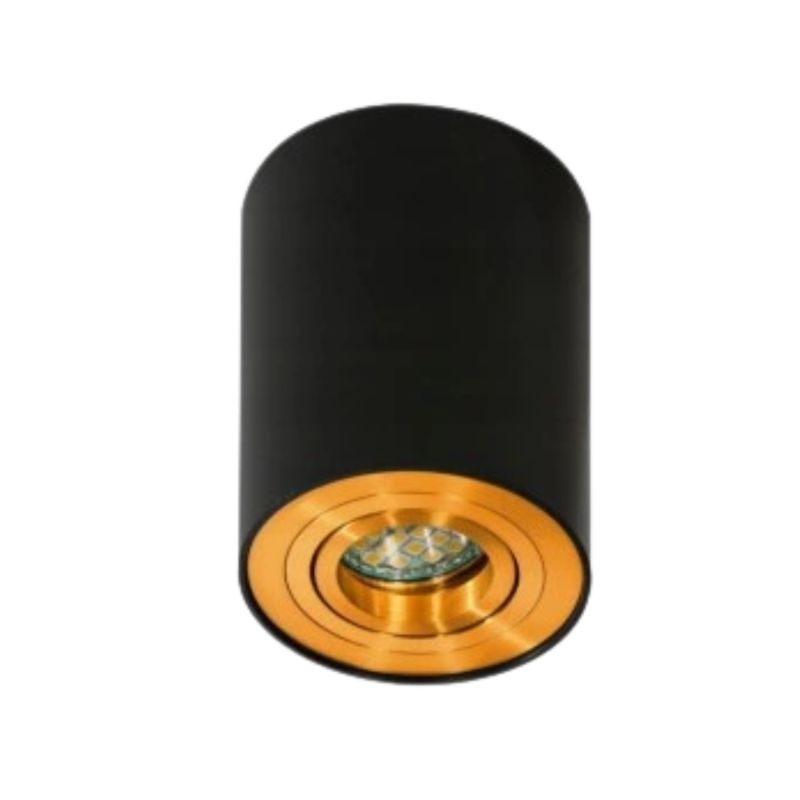 Lampa Spot Tuba Natynkowa Azzardo Czarno-Złota Regulowana 1 szt.