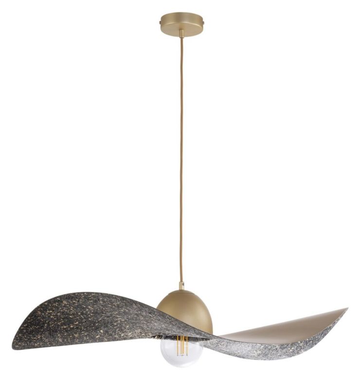 Lampa wisząca Sigma Lighting Kapello 9065 złoto-czarna dekoracyjna 1xE27 x 1 szt.