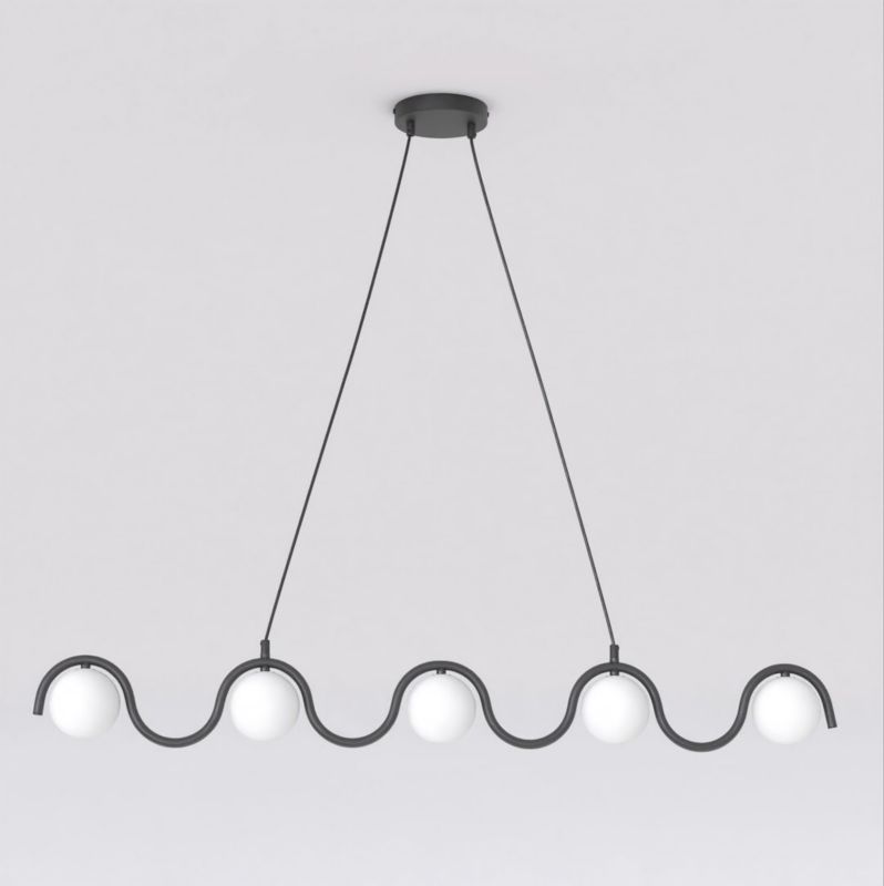 Lampa wisząca Emibig SINUS czarno-biała 5xG9x15W IP20 wym:120x110x14cm - 1 szt.