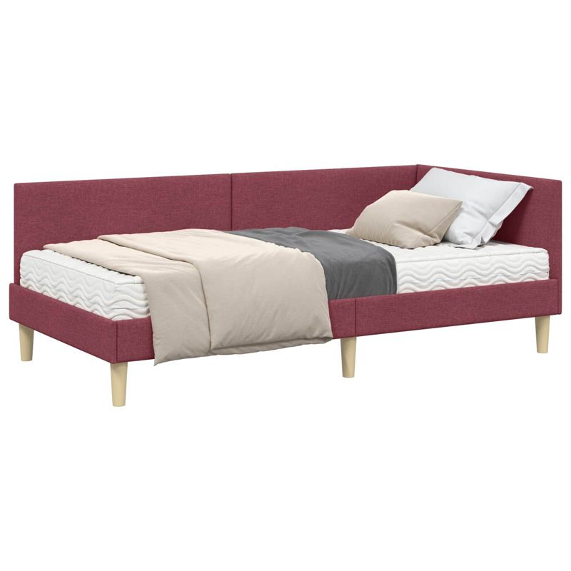 Łóżko Tapicerowane WaszeMeble z Materacem 100x200 cm Czerwone WM-3393752 1 szt.