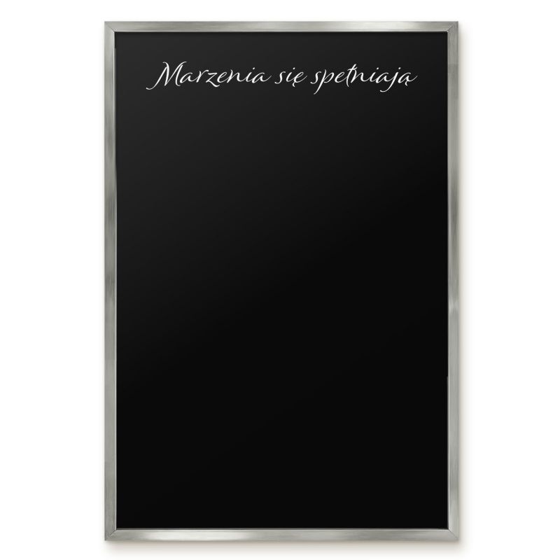 Tablica Magnetyczna Dekoracyjna Tulup 40x60 cm Marzenia się spełniają 9 - Srebrna rama Do salonu, sypialni 1 szt.