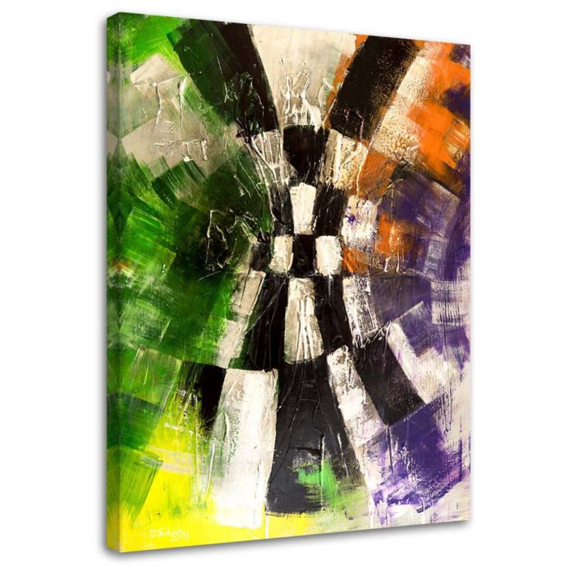Obraz na płótnie Feeby Abstrakcja kolorowa malowana 30x45cm 1szt