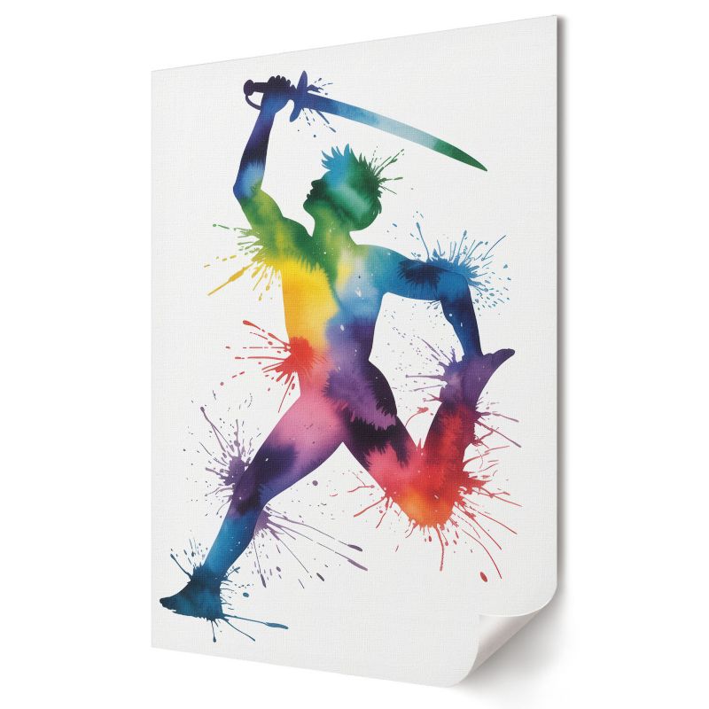 Plakat canvas Wallfluent Format A2 Tęczowa postać Artysta Patrycja Michalska 1 szt.