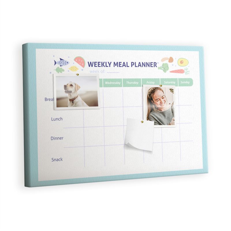 Tablica Korkowa Z Pinezkami Tulup 60x40 cm Kuchnia organizer menu Organizer ścienny Pinezki metaliczne 1 kpl